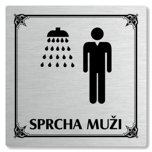 Sprcha muži, 148x148mm, stříbrná, Nebraska